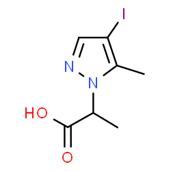 ChemSpider 2D Image | 2-(4-iodo-5-methylpyrazol-1-yl)propanoic acid | C7H9IN2O2