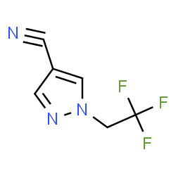 ChemSpider 2D Image | 1-(2,2,2-trifluoroethyl)pyrazole-4-carbonitrile | C6H4F3N3