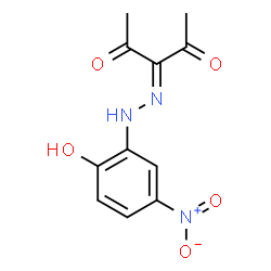 ChemSpider 2D Image | 3-[(2-Hydroxy-5-nitrophenyl)hydrazono]-2,4-pentanedione | C11H11N3O5