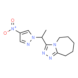 ChemSpider 2D Image | 6,7,8,9-Tetrahydro-3-[1-(4-nitro-1H-pyrazol-1-yl)ethyl]-5H-1,2,4-triazolo[4,3-a]azepine | C12H16N6O2
