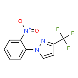 ChemSpider 2D Image | 1-(2-Nitrophenyl)-3-(trifluoromethyl)-1H-pyrazole | C10H6F3N3O2