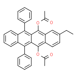ChemSpider 2D Image | 2-Ethyl-6,11-diphenyl-5,12-tetracenediyl diacetate | C36H28O4