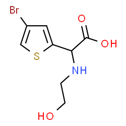 ChemSpider 2D Image | (4-Bromo-2-thienyl)[(2-hydroxyethyl)amino]acetic acid | C8H10BrNO3S