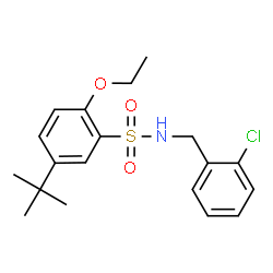 ChemSpider 2D Image | N-(2-Chlorobenzyl)-2-ethoxy-5-(2-methyl-2-propanyl)benzenesulfonamide | C19H24ClNO3S