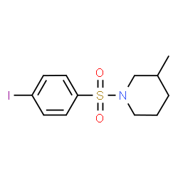 ChemSpider 2D Image | 1-[(4-Iodophenyl)sulfonyl]-3-methylpiperidine | C12H16INO2S