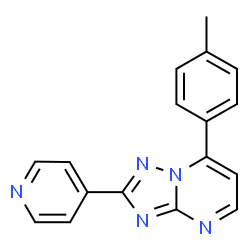 ChemSpider 2D Image | 7-(4-Methylphenyl)-2-(4-pyridinyl)[1,2,4]triazolo[1,5-a]pyrimidine | C17H13N5