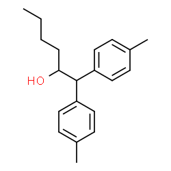 ChemSpider 2D Image | 1,1-Bis(4-methylphenyl)-2-hexanol | C20H26O