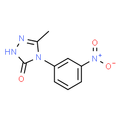 ChemSpider 2D Image | 3-Methyl-4-(3-nitrophenyl)-4,5-dihydro-1H-1,2,4-triazol-5-one | C9H8N4O3