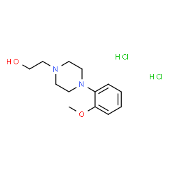 ChemSpider 2D Image | 2-[4-(2-Methoxyphenyl)-1-piperazinyl]ethanol dihydrochloride | C13H22Cl2N2O2