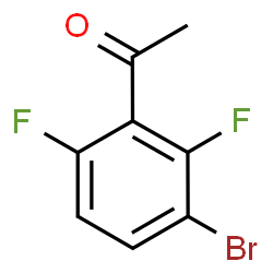 ChemSpider 2D Image | 1-(3-Bromo-2,6-difluorophenyl)ethanone | C8H5BrF2O
