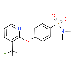 ChemSpider 2D Image | N,N-Dimethyl-4-{[3-(trifluoromethyl)-2-pyridinyl]oxy}benzenesulfonamide | C14H13F3N2O3S