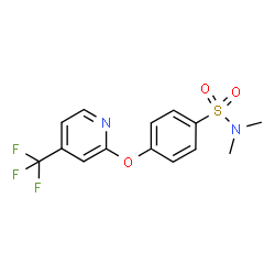 ChemSpider 2D Image | N,N-Dimethyl-4-{[4-(trifluoromethyl)-2-pyridinyl]oxy}benzenesulfonamide | C14H13F3N2O3S