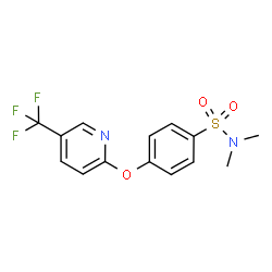 ChemSpider 2D Image | N,N-Dimethyl-4-{[5-(trifluoromethyl)-2-pyridinyl]oxy}benzenesulfonamide | C14H13F3N2O3S
