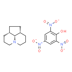 ChemSpider 2D Image | 2,4,6-Trinitrophenol - (7aR,9aS)-decahydro-1H-cyclopenta[ij]quinolizine (1:1) | C17H22N4O7