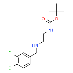 ChemSpider 2D Image | 2-Methyl-2-propanyl {2-[(3,4-dichlorobenzyl)amino]ethyl}carbamate | C14H20Cl2N2O2