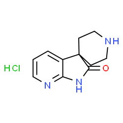 ChemSpider 2D Image | Spiro[piperidine-4,3'-pyrrolo[2,3-b]pyridin]-2'(1'H)-one hydrochloride | C11H14ClN3O
