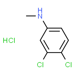ChemSpider 2D Image | 3,4-Dichloro-N-methylaniline hydrochloride (1:1) | C7H8Cl3N