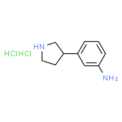 ChemSpider 2D Image | 3-(3-Pyrrolidinyl)aniline dihydrochloride | C10H16Cl2N2