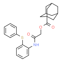 ChemSpider 2D Image | 2-Oxo-2-{[2-(phenylsulfanyl)phenyl]amino}ethyl 1-adamantanecarboxylate | C25H27NO3S