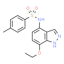 ChemSpider 2D Image | N-(7-Ethoxy-1H-indazol-4-yl)-4-methylbenzenesulfonamide | C16H17N3O3S