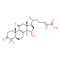 ChemSpider 2D Image | (15alpha,24E)-15-Hydroxy-3,11-dioxolanosta-8,24-dien-26-oic acid | C30H44O5