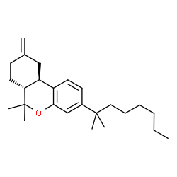 ChemSpider 2D Image | (6aR,10aR)-6,6-Dimethyl-9-methylene-3-(2-methyl-2-octanyl)-6a,7,8,9,10,10a-hexahydro-6H-benzo[c]chromene | C25H38O