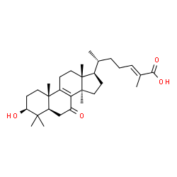 ChemSpider 2D Image | (3beta,24E)-3-Hydroxy-7-oxolanosta-8,24-dien-26-oic acid | C30H46O4
