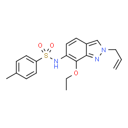 ChemSpider 2D Image | N-(2-Allyl-7-ethoxy-2H-indazol-6-yl)-4-methylbenzenesulfonamide | C19H21N3O3S