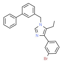 ChemSpider 2D Image | 1-(3-Biphenylylmethyl)-4-(3-bromophenyl)-5-ethyl-1H-imidazole | C24H21BrN2