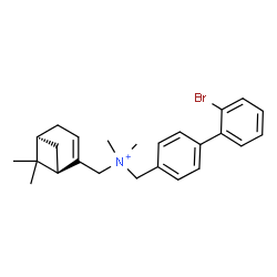 ChemSpider 2D Image | (2'-Bromo-4-biphenylyl)-N-{[(1R,5S)-6,6-dimethylbicyclo[3.1.1]hept-2-en-2-yl]methyl}-N,N-dimethylmethanaminium | C25H31BrN