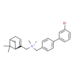 ChemSpider 2D Image | (3'-Bromo-4-biphenylyl)-N-{[(1R,5S)-6,6-dimethylbicyclo[3.1.1]hept-2-en-2-yl]methyl}-N,N-dimethylmethanaminium | C25H31BrN