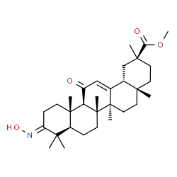 ChemSpider 2D Image | Methyl (3E)-3-(hydroxyimino)-11-oxoolean-12-en-30-oate | C31H47NO4