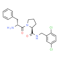 ChemSpider 2D Image | D-Phenylalanyl-N-(2,5-dichlorobenzyl)-L-prolinamide | C21H23Cl2N3O2