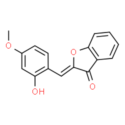 ChemSpider 2D Image | (2Z)-2-(2-Hydroxy-4-methoxybenzylidene)-1-benzofuran-3(2H)-one | C16H12O4