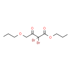 ChemSpider 2D Image | Propyl 2,2-dibromo-3-oxo-4-propoxybutanoate | C10H16Br2O4