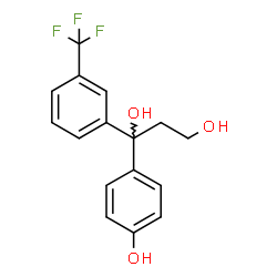 ChemSpider 2D Image | 1-(4-Hydroxyphenyl)-1-[3-(trifluoromethyl)phenyl]-1,3-propanediol | C16H15F3O3