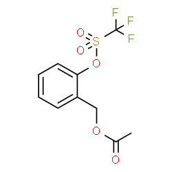 ChemSpider 2D Image | 2-{[(Trifluoromethyl)sulfonyl]oxy}benzyl acetate | C10H9F3O5S