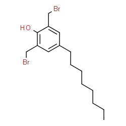 ChemSpider 2D Image | 2,6-Bis(bromomethyl)-4-octylphenol | C16H24Br2O
