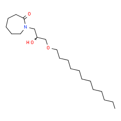 ChemSpider 2D Image | 1-[3-(Dodecyloxy)-2-hydroxypropyl]-2-azepanone | C21H41NO3