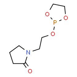 ChemSpider 2D Image | 1-[2-(1,3,2-Dioxaphospholan-2-yloxy)ethyl]-2-pyrrolidinone | C8H14NO4P