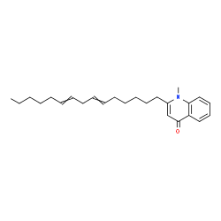 ChemSpider 2D Image | 1-Methyl-2-(6,9-pentadecadien-1-yl)-4(1H)-quinolinone | C25H35NO