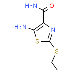 ChemSpider 2D Image | 5-Amino-2-(ethylsulfanyl)-1,3-thiazole-4-carboxamide | C6H9N3OS2