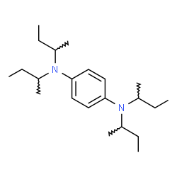 ChemSpider 2D Image | N,N,N',N'-Tetra-sec-butyl-1,4-benzenediamine | C22H40N2
