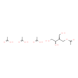 ChemSpider 2D Image | 3,4-Dihydroxy-2-(hydroxymethyl)butyl acetate - acetic acid (1:3) | C13H26O11