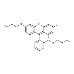 ChemSpider 2D Image | Butyl 2-(6-butoxy-3-oxo-3H-xanthen-9-yl)benzoate | C28H28O5