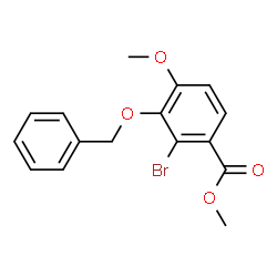 ChemSpider 2D Image | Methyl 3-(benzyloxy)-2-bromo-4-methoxybenzoate | C16H15BrO4