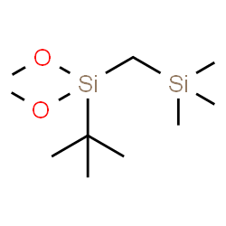 ChemSpider 2D Image | {[Dimethoxy(2-methyl-2-propanyl)silyl]methyl}(trimethyl)silane | C10H26O2Si2