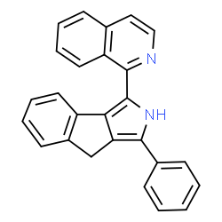 ChemSpider 2D Image | 3-(1-Isoquinolinyl)-1-phenyl-2,8-dihydroindeno[1,2-c]pyrrole | C26H18N2