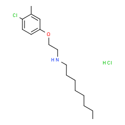 ChemSpider 2D Image | N-[2-(4-Chloro-3-methylphenoxy)ethyl]-1-octanamine hydrochloride (1:1) | C17H29Cl2NO