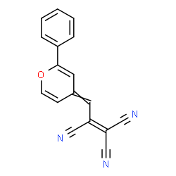 ChemSpider 2D Image | 3-(2-Phenyl-4H-pyran-4-ylidene)-1-propene-1,1,2-tricarbonitrile | C17H9N3O